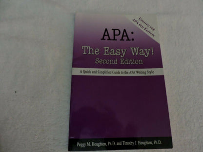 APA  THE EASY WAY SECOND EDITION GUIDE TO APA WRITING STYLE  2005