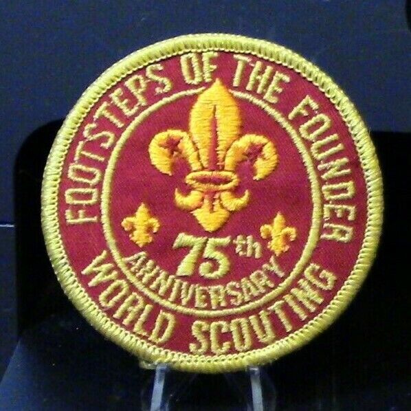 BSA: Vintage (75th Anniversary) Footsteps of the Founder World Scouting Patch