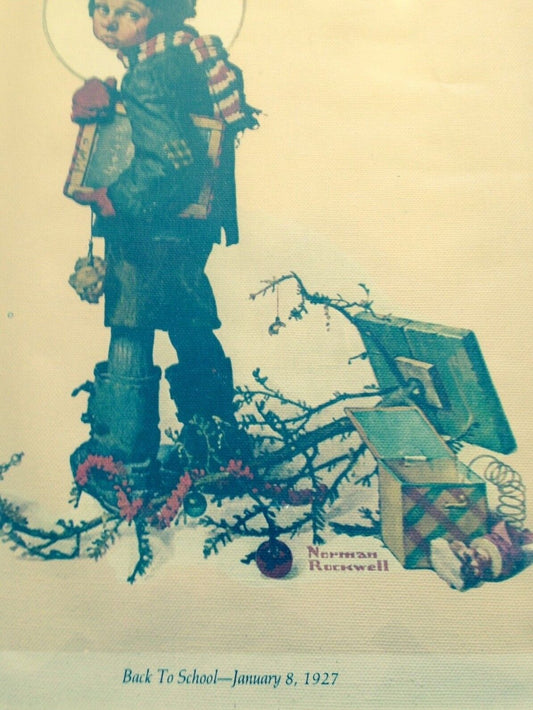 VINTAGE REPRODUCTION OF NORMAN ROCKWELL - BACK TO SCHOOL