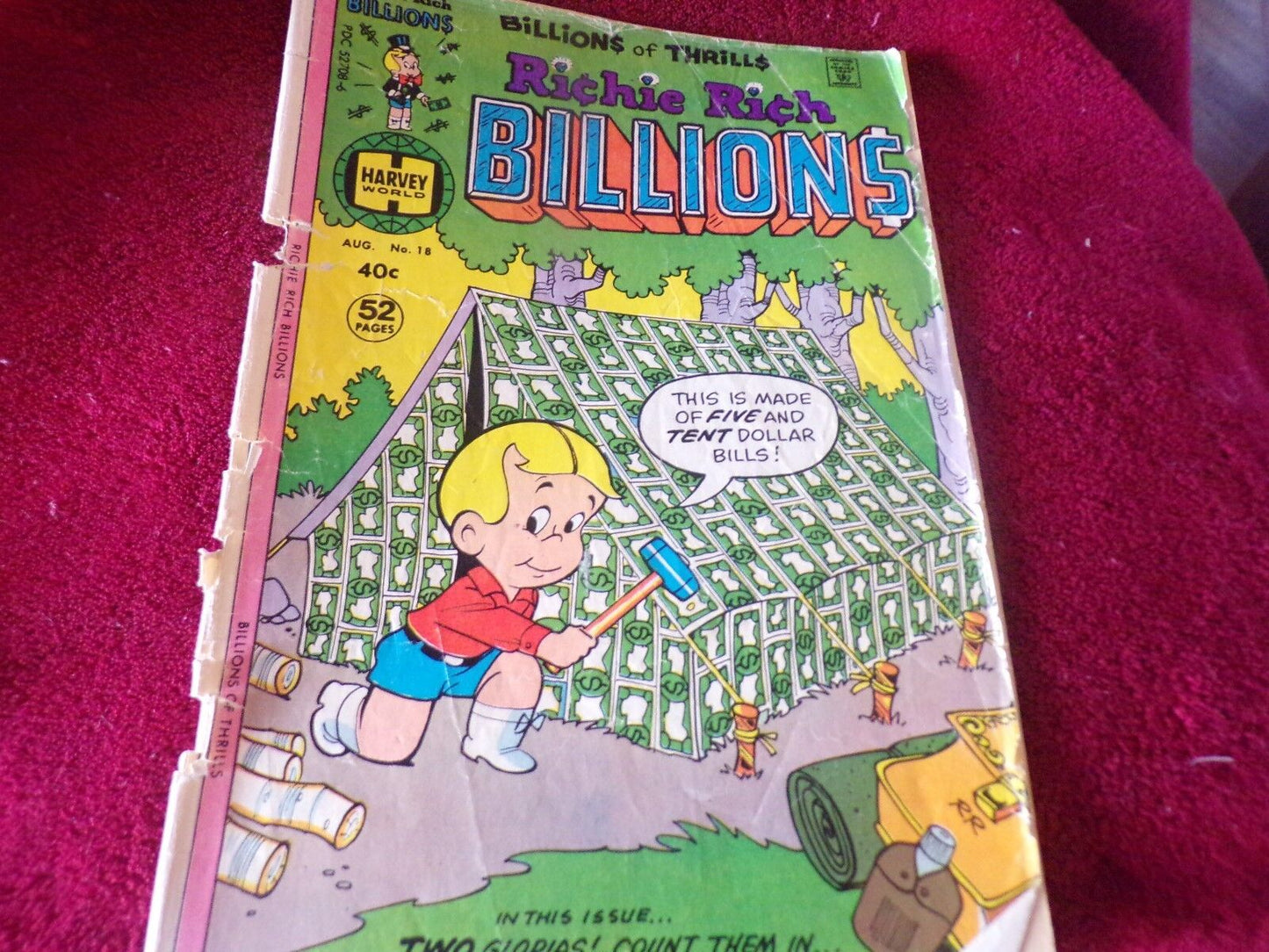 Richie Rich Billions of Thrills Comic Book: Issue #18, August 1977