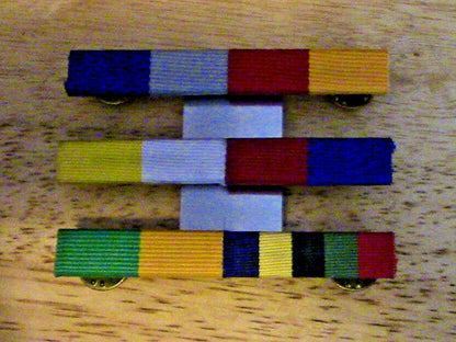 Official BSA: Law Enforcement Explorer Ribbons on Ribbon Bar (6 Ribbon Set)