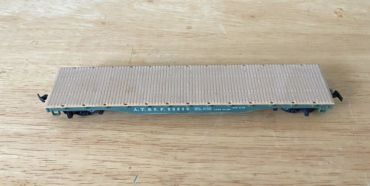 Model Railroad Flat Car-"A.T. & S.F." Flat Car
