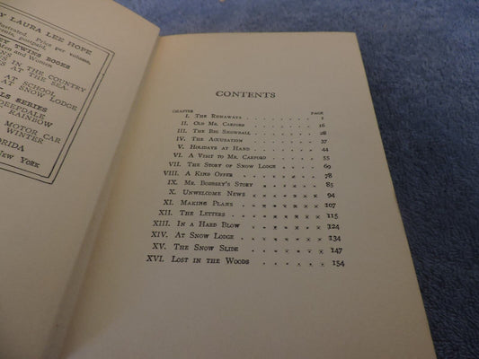 The Bobbsey Twins At Snowlodge by Laura Lee Hope, 1913 printing