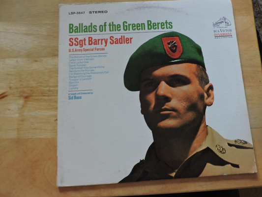 SSgt Barry Sadler "Ballads of The Green Berets" RCA Records LPM3547 Mono LP VG+