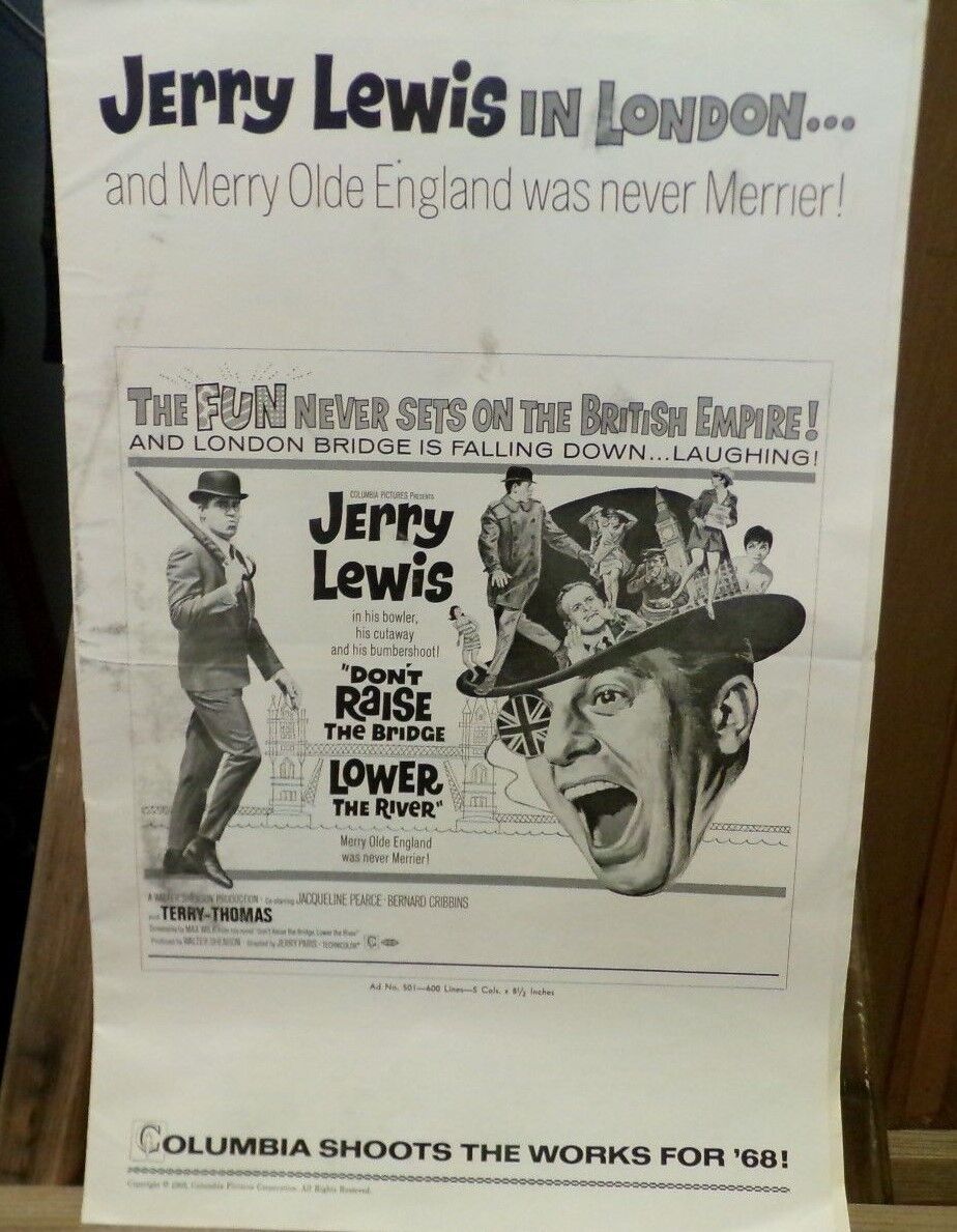 1968 Dont Raise The Bridge, Lower the River Pressbook-Jerry Lewis