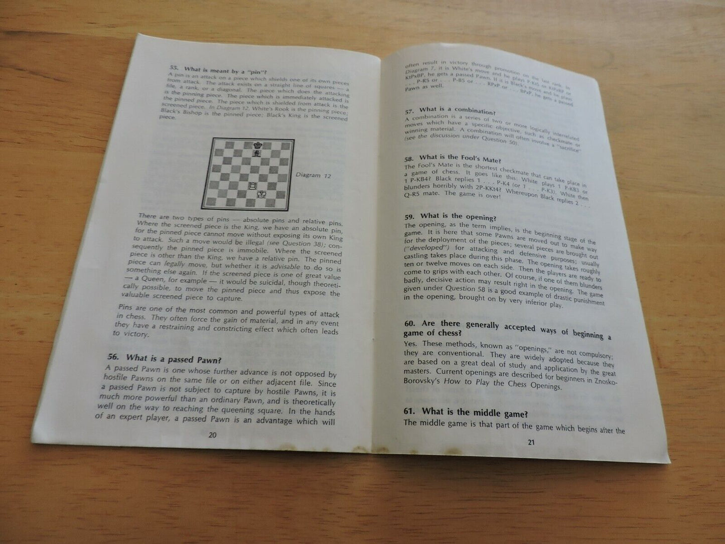 HOW DO YOU PLAY CHESS? BOOKLET BY FRED REINFELD 1972