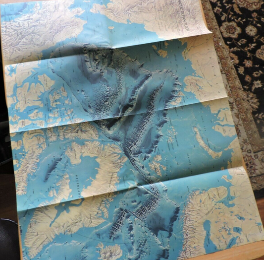 NATIONAL GEORGRAPHIC MAP OF ARCTIC OCEAN/ARTIC OCEAN FLOOR   2 SIDED MAP