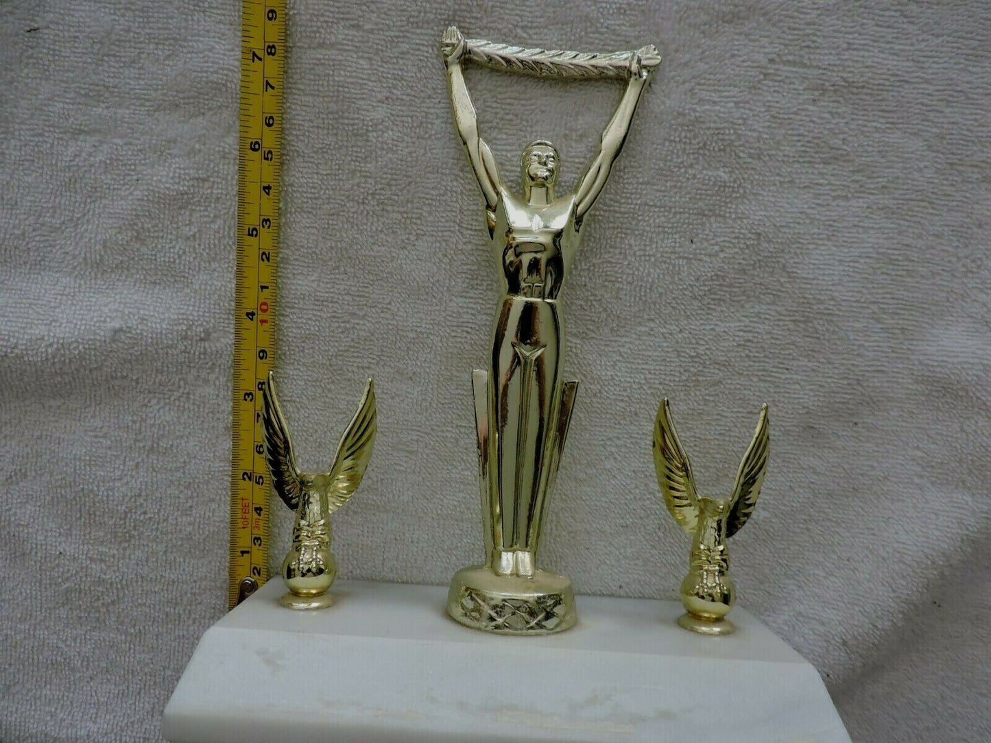 TROPHY--READY FOR A NEW NAME PLATE 7.5X6X3 INCHES