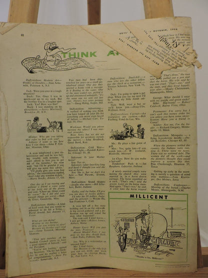Vintage Boys Life Magazine For All Boys, Sept. 1954, color print ads NO COVER