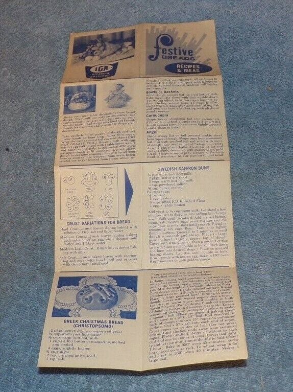 Vintage IGA Collectable: Festival Breads Recipes & Ideas Booklet