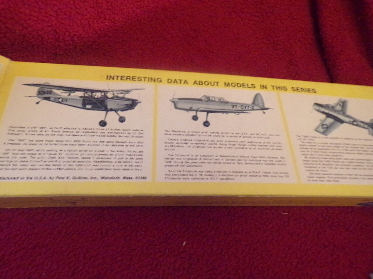 Vintage (1967) De Haviland DHC-1 Chipmunk Flying Model Kit (Balsa and Tissue)