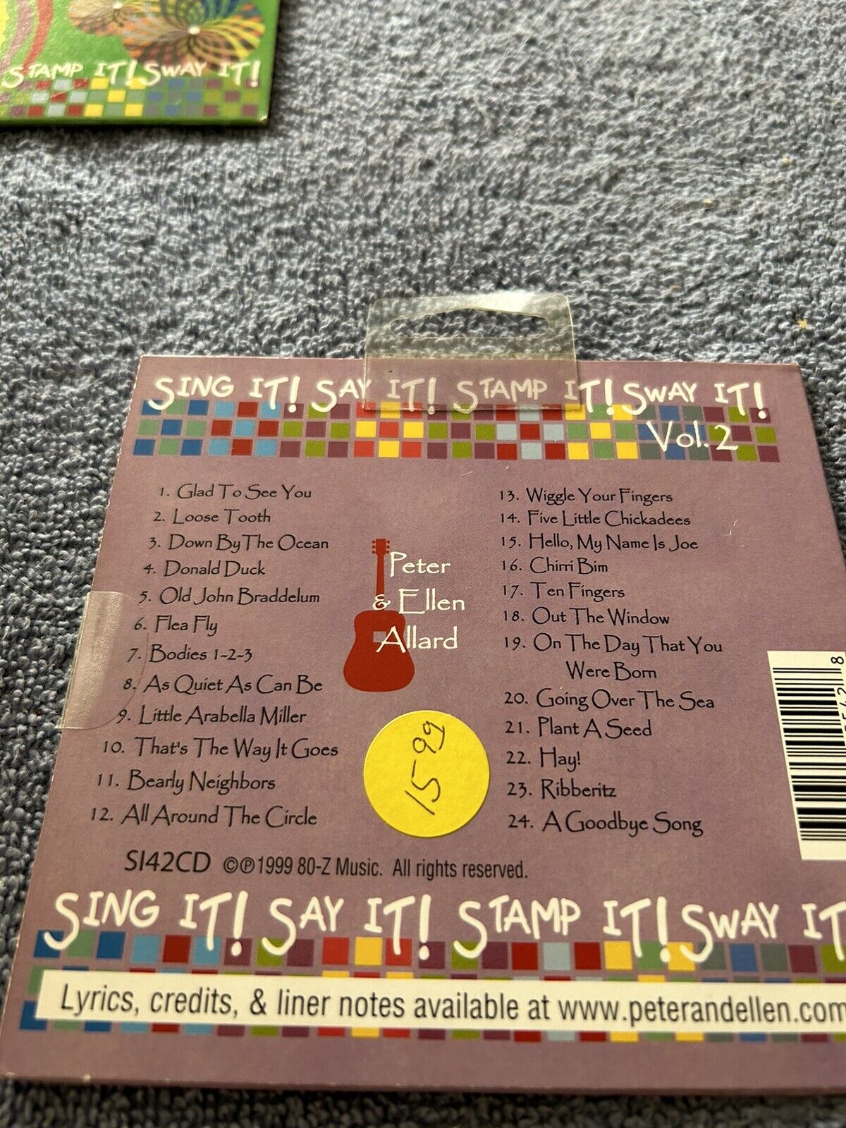 SING IT! SAY IT! STAMP IT! SWAY IT!  VOLUME 2  PETER & ELLE ALLARD 1999