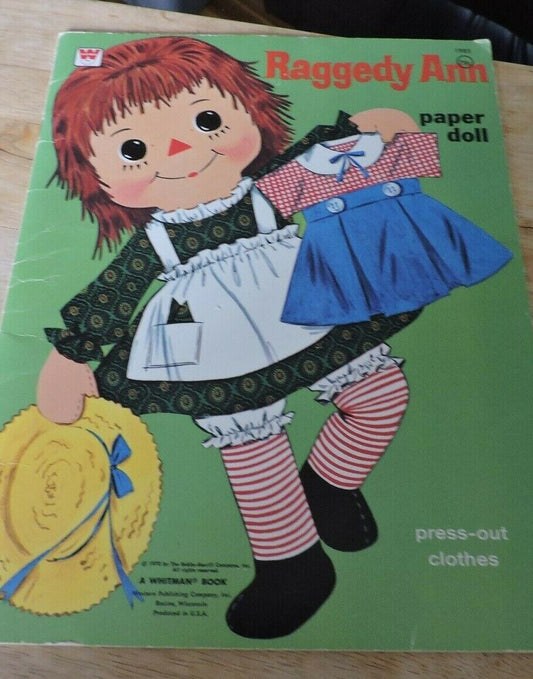 RAGGEDY ANN  PAPER DOLL SET: Vintage 1985