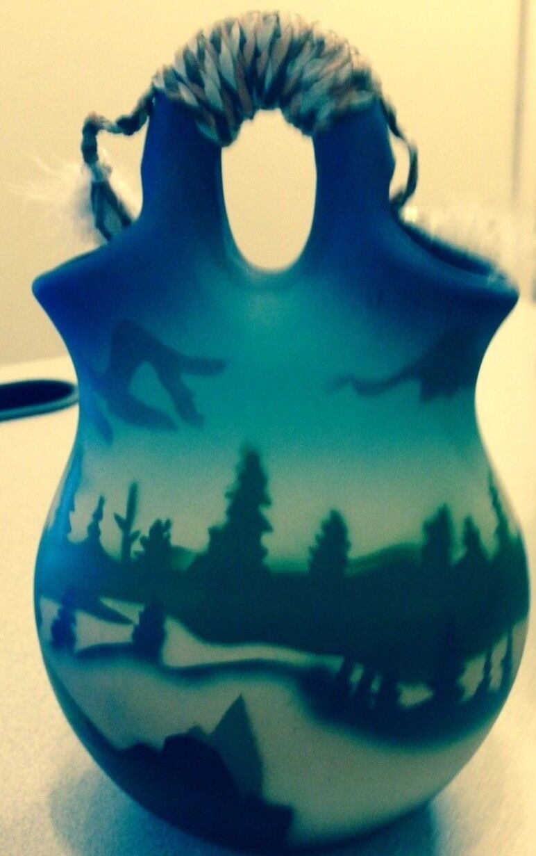 WEDDING VASE - SOUTHWEST INFLUENCE - HAND PAINTED