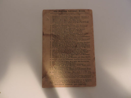 Riverside Literature No.17 A Wonderbook for Boys and Girls Part 1--July 1886