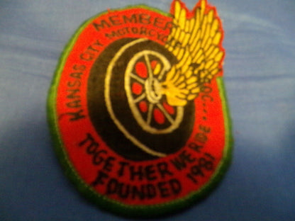 Kansas City Motorcycle Association Patch-"Established 1981"