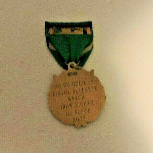 Ho Ho Holiday Pistol Bullseye Match Iron Sights 1st Place 2007 Medal