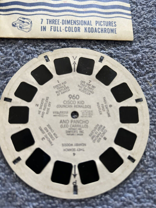 VIEW MASTER 3D REELS--CISCO KID AND PANCHO-ONE REEL--OPENED