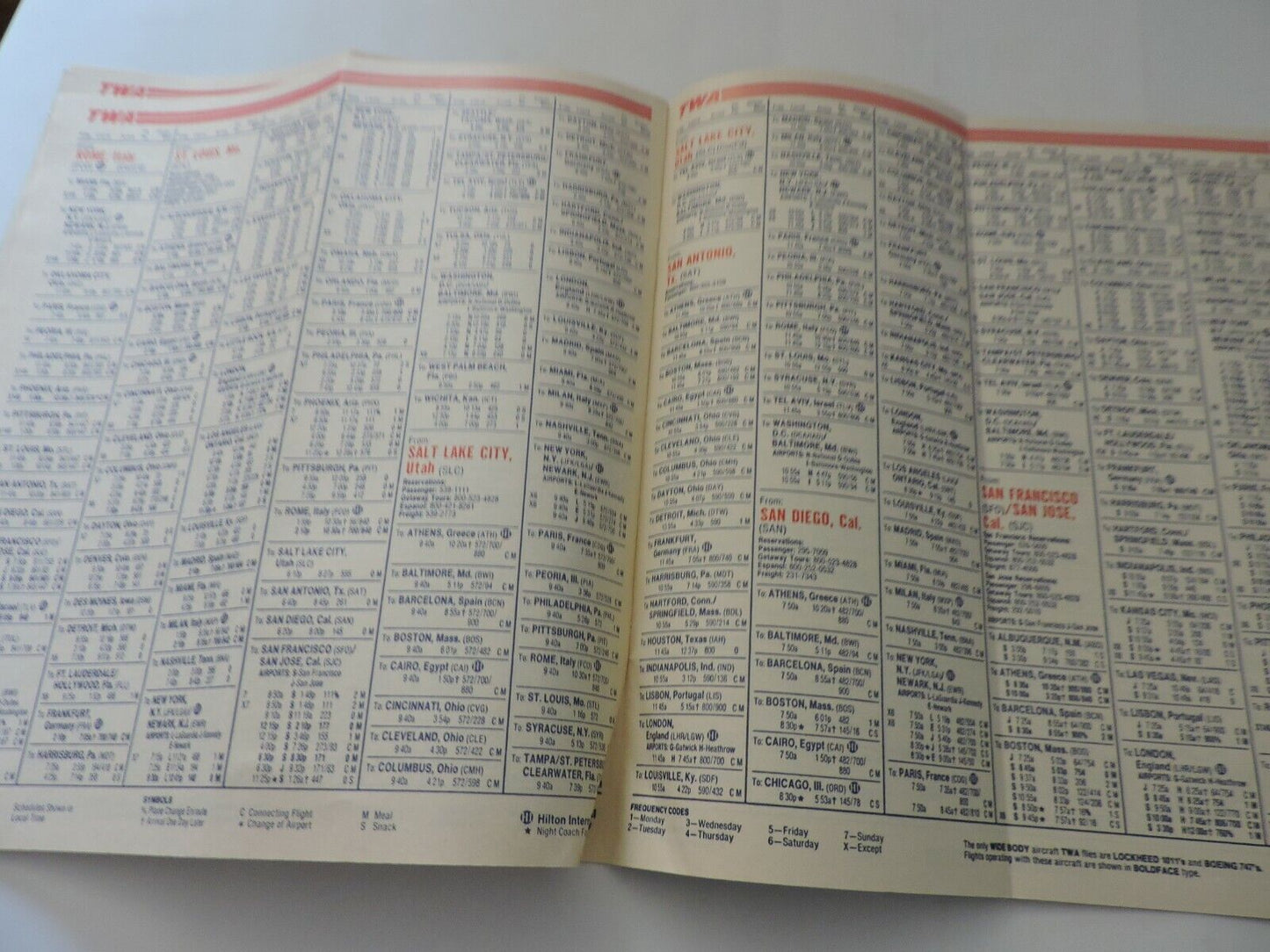 TRANS WORLD ROUTES--TWA OCTOBER 1- 24, 1981