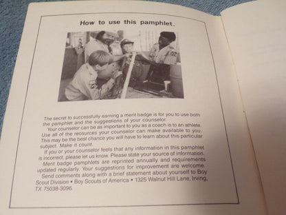 Insect Study: BSA Merit Badge Series Book 1987 Printing