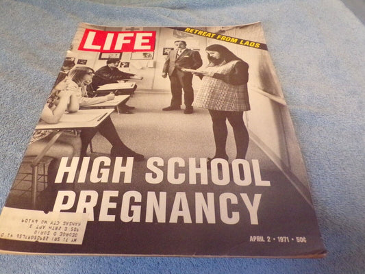 Life Magazine: April 2, 1971 Edition Featuring High School Pregnancy