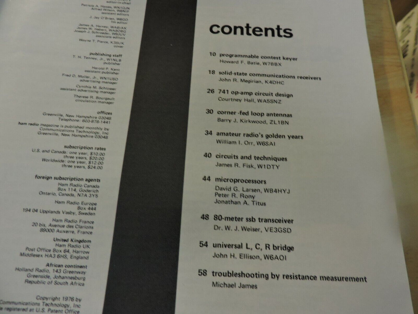 HAM RADIO MAGAZINE  APRIL 1976