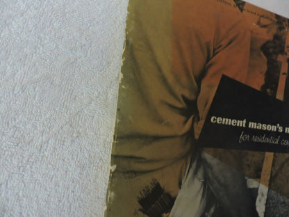 CEMENT MASON'S MANUAL FOR RESIDENTAL CONSTRUCTION "PORTLAND CEMENT" 1960