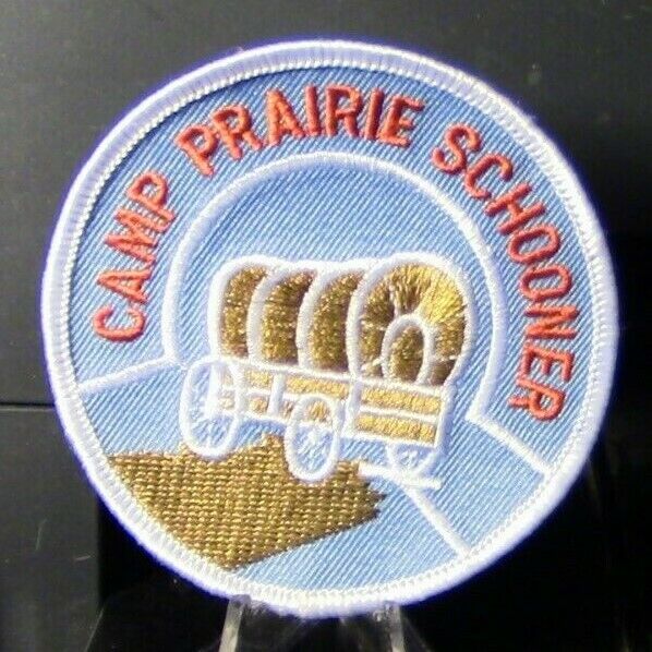 Girl Scout Round "Camp Prairie Schooner" Patch