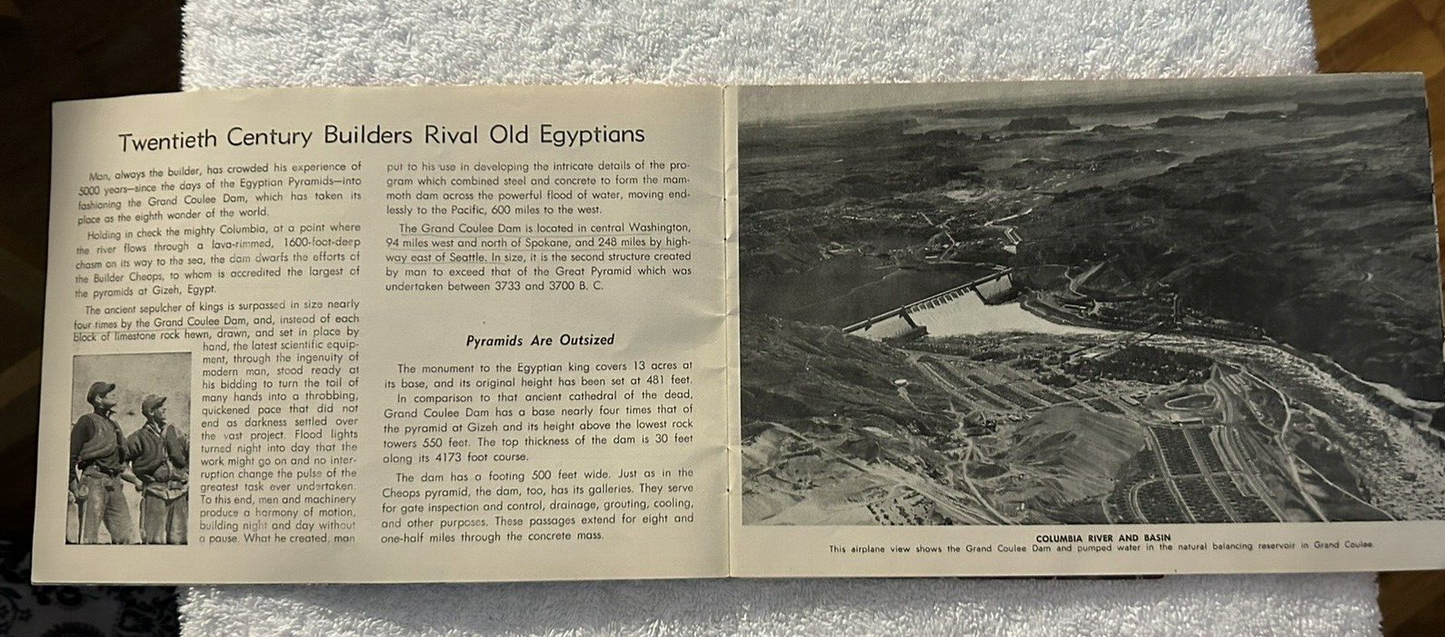 GRAND COULEE DAM SOUVENIR BOOKLET 1947  STATE OF WASHINGTON