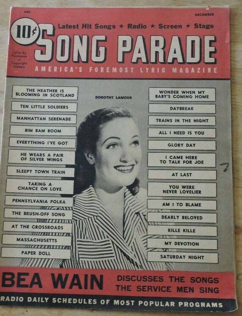 Song Parade Magazine December 1942