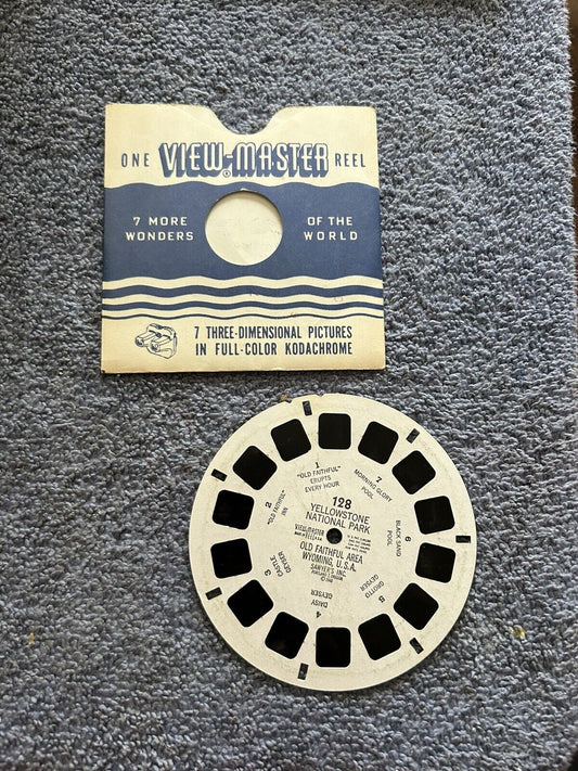 VIEW MASTER 3D REELS: YELLOWSTONE NATIONAL PARK SINGLE REEL--OPENED PACKAGE