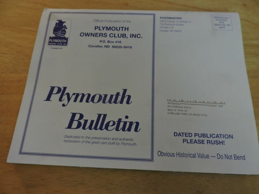 THE PLYMOUTH BULLETIN JULY/AUGUST 2012