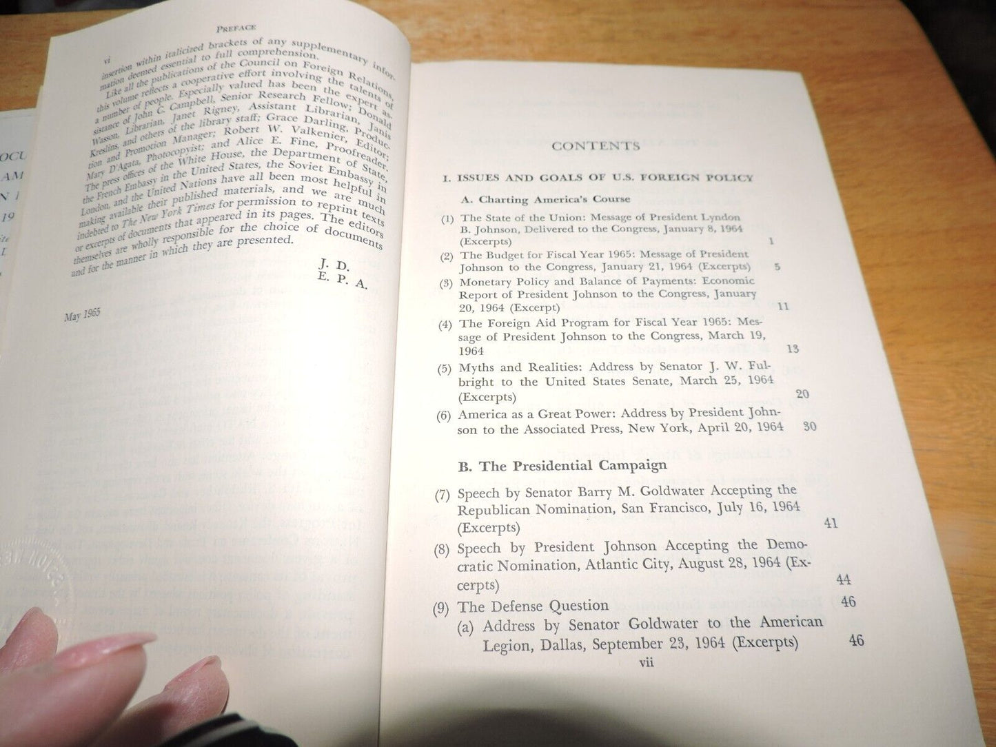 DOCUMENTS ON AMERICAN FOREIGN RELATIONS 1964