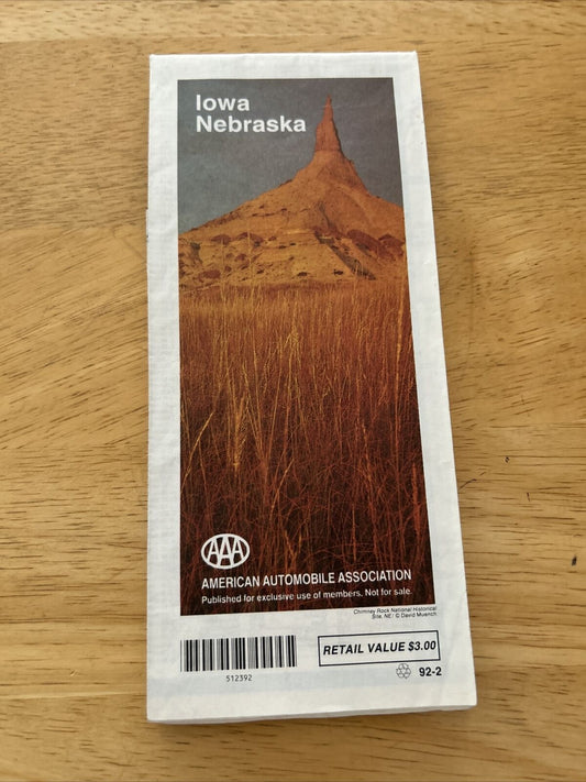 Iowa Nebraska Road Map AAA