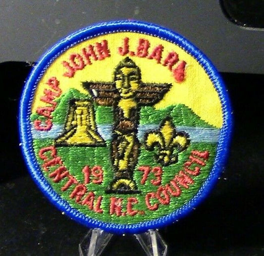 BSA Patch: Camp John J Bara 1973 Central NC Council Patch