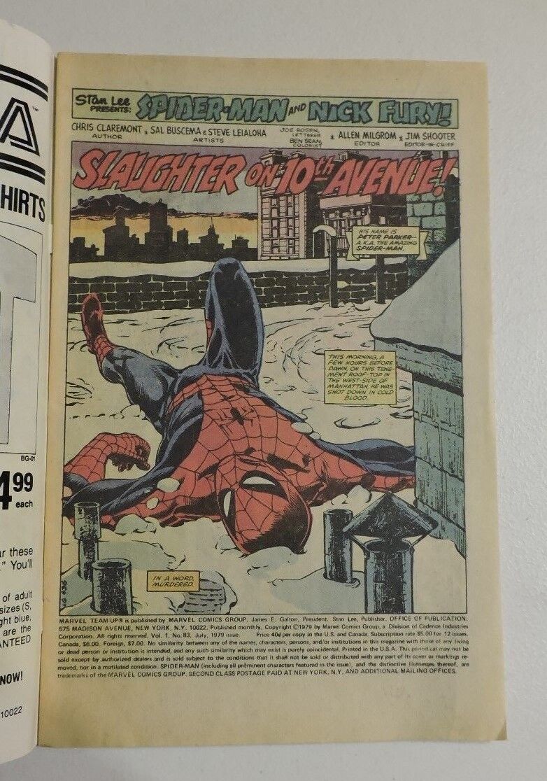 Spider-Man and Nick Fury Marvel Team-Up 1979