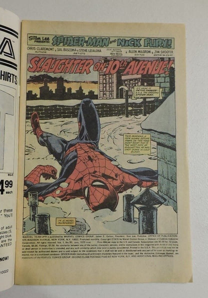 Spider-Man and Nick Fury Marvel Team-Up 1979
