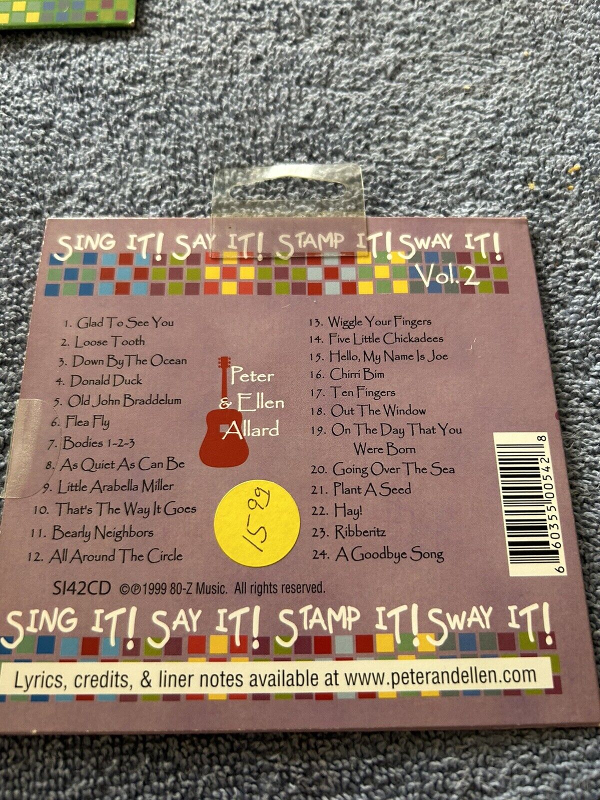 SING IT! SAY IT! STAMP IT! SWAY IT!  VOLUME 2  PETER & ELLE ALLARD 1999