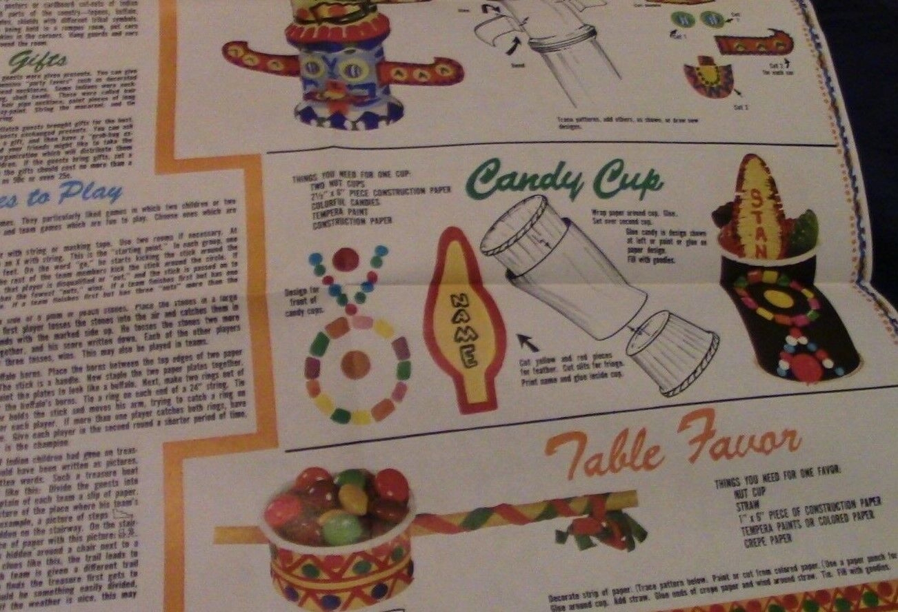 Vintage 1960's "Let's Give a Potlatch" (American Indian for Party) Poster