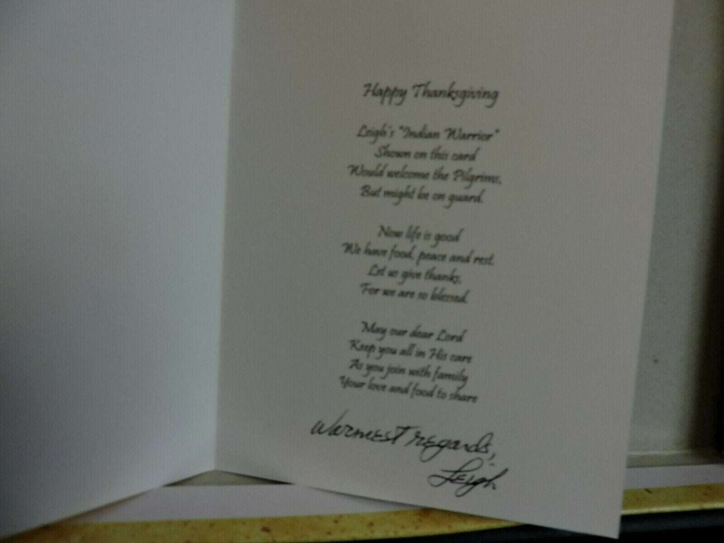 HAPPY THANKSGIVING ORIGINAL PAINTING AND VERSE BY LEIGH McSHERRY 2/50