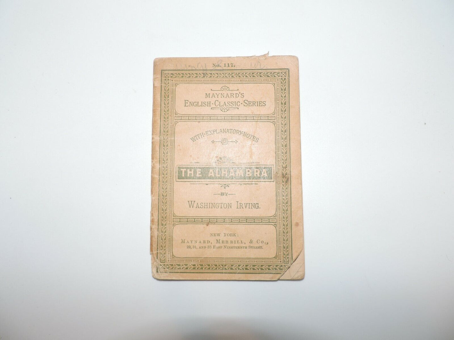 Maynards English Classic Series 'The Alhambra---Washington Irving