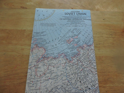 NATIONAL GEOGRAPHIC SOCIETY MAP OF THE EASTERN SOVIET UNION 1967