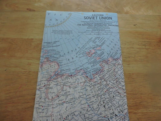 NATIONAL GEOGRAPHIC SOCIETY MAP OF THE EASTERN SOVIET UNION 1967