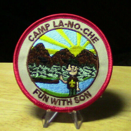 BSA: Camp LA-NO-CHE  Fun with Son Patch-Red