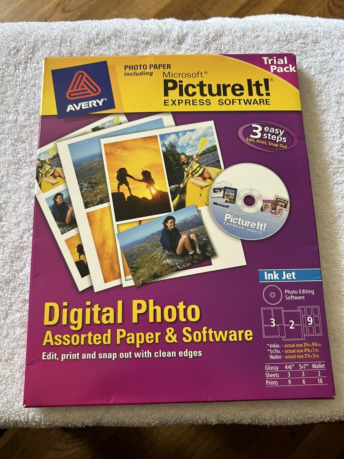 LOT OF PHOTO PAPER: CANNON & HP 15 SHEETS OF 4X6 " AND 15 SHEETS OF 5X7" SIZE
