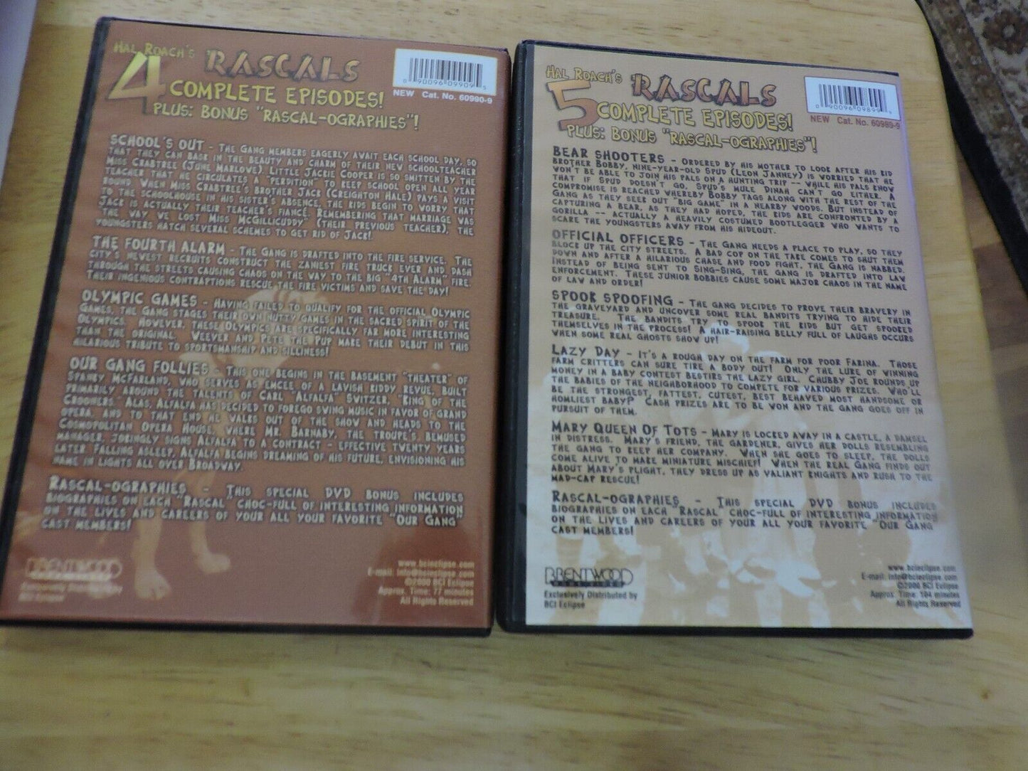 HAL ROACH'S RASCALS-2 DVD SET-2001