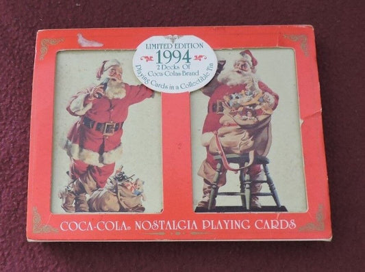 Limited Edition 1994 Coca-Cola Santa Claus Playing Cards