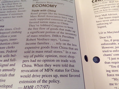 The Carlson Report For Shopping Center Management- September 1997 Edition
