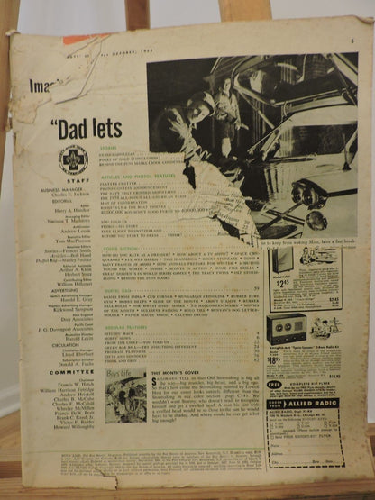 Vintage Boys Life Magazine For All Boys, Sept. 1954, color print ads NO COVER