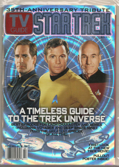 TV GUIDE STAR TREK 35th ANNIVERSARY TRIBUTE!! FROM TOS TO ENTERPRISE!!